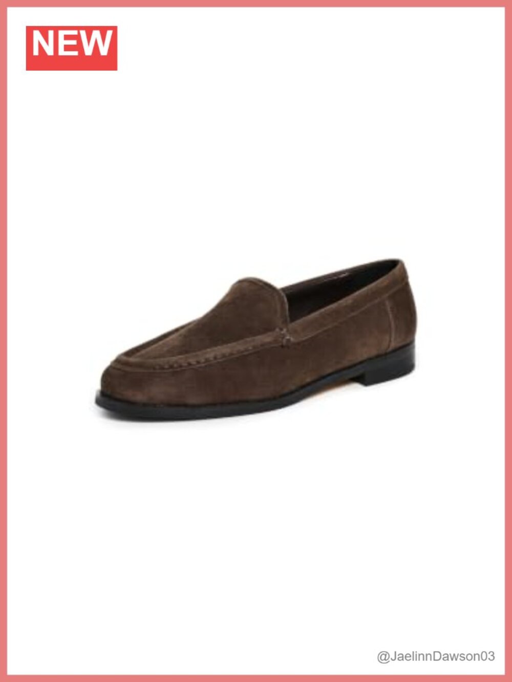 Suede Leather Loafer Flats Low Heel Round Toe Pull-On